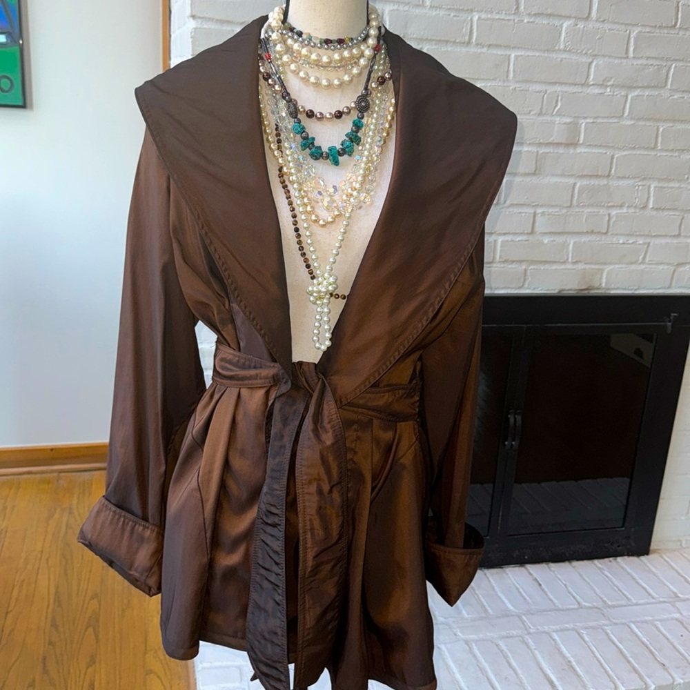 BRONZE TRENCH L | reversible trench L | Leopard print trench L